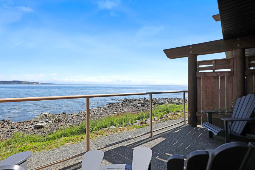 Beachfront Suite Balcony at Kingfisher Pacific Resort and Spa on Vancouver Island