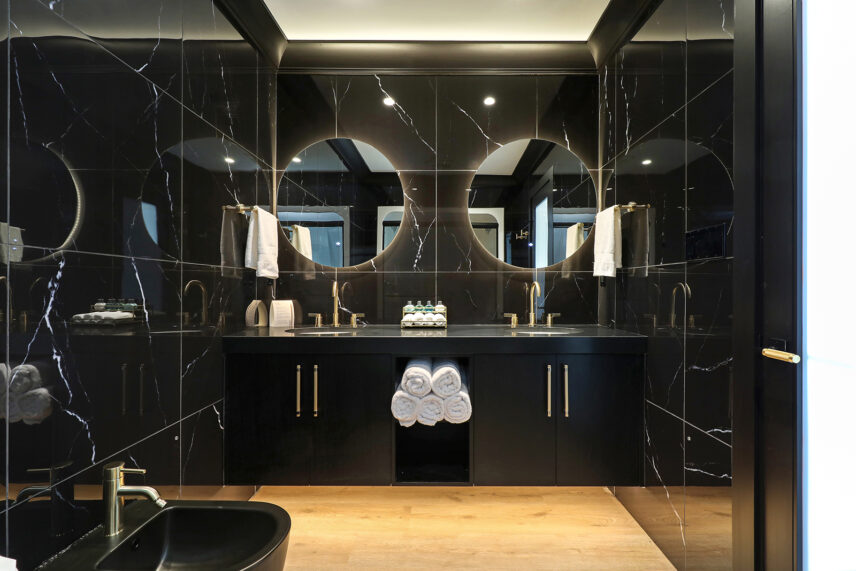 Penthouse Sunriser PH2 bathroom at Kingfisher Pacific Resort and Spa on Vancouver Island