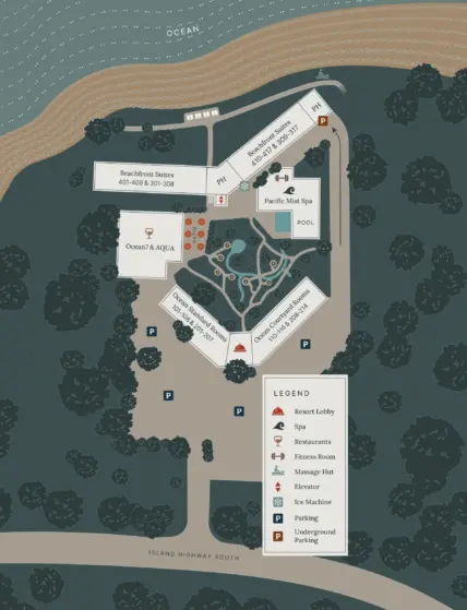 Resort Map Kingfisher Pacific Resort and Spa