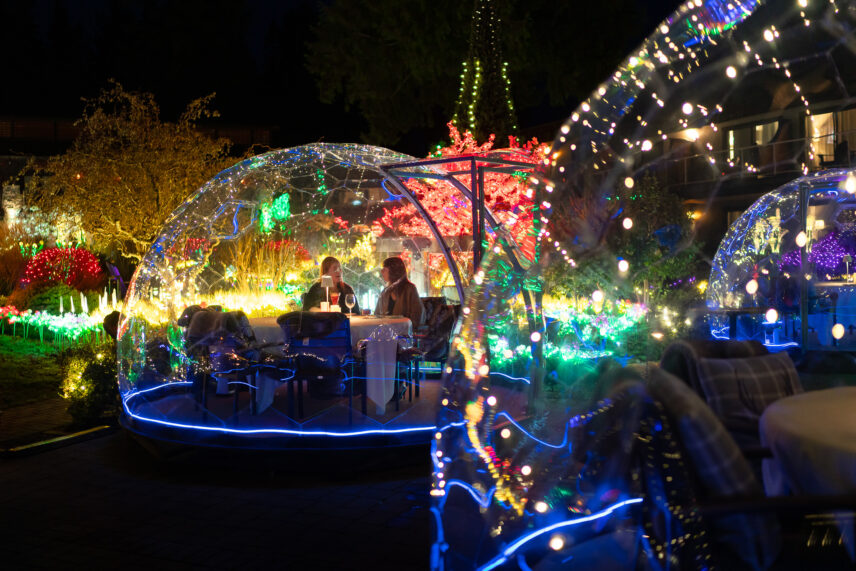 Sky Domes dining Kingfisher Pacific Resort and Spa